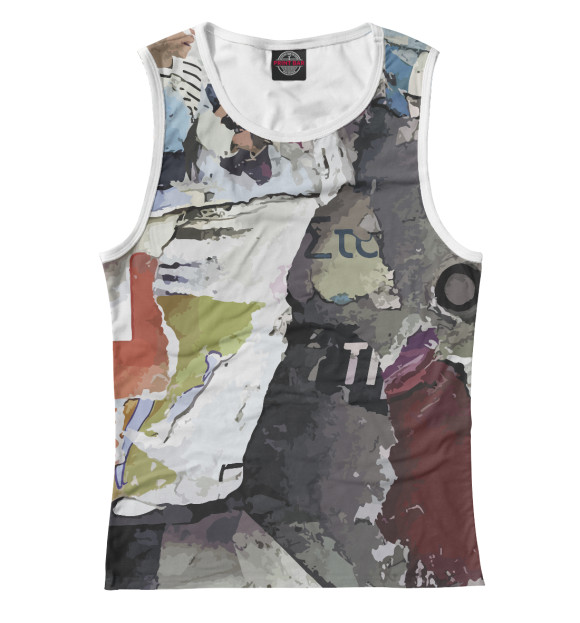 Женская майка с изображением Street art цвета Белый