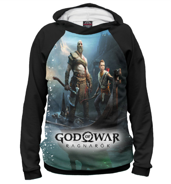 Женское худи с изображением God of War цвета Белый