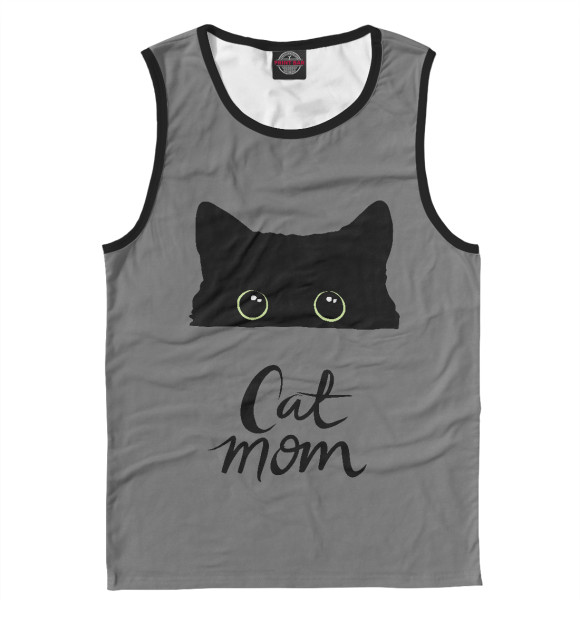 Майка для мальчика с изображением Cat Mom цвета Белый