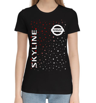 Хлопковая футболка для девочек Nissan Skyline - Звезды