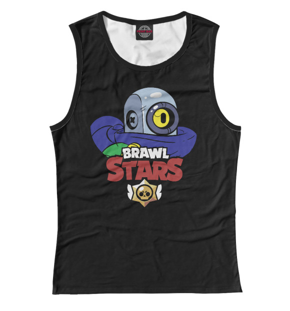 Майка для девочки с изображением Brawl Stars Ricochet цвета Белый