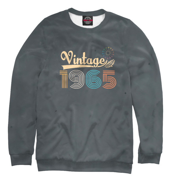 Свитшот для мальчиков с изображением Vintage 1965 цвета Белый