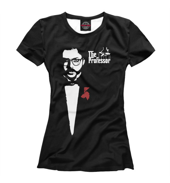 Футболка для девочек с изображением The Professor цвета Белый