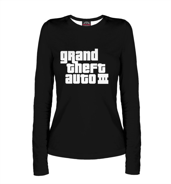 Женский лонгслив с изображением GTA3 цвета Белый