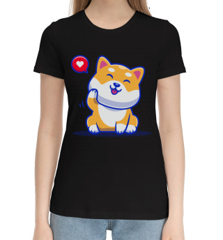 Женская хлопковая футболка Собаки