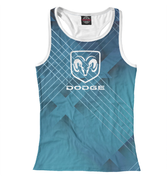 Женская майка-борцовка с изображением DODGE цвета Белый