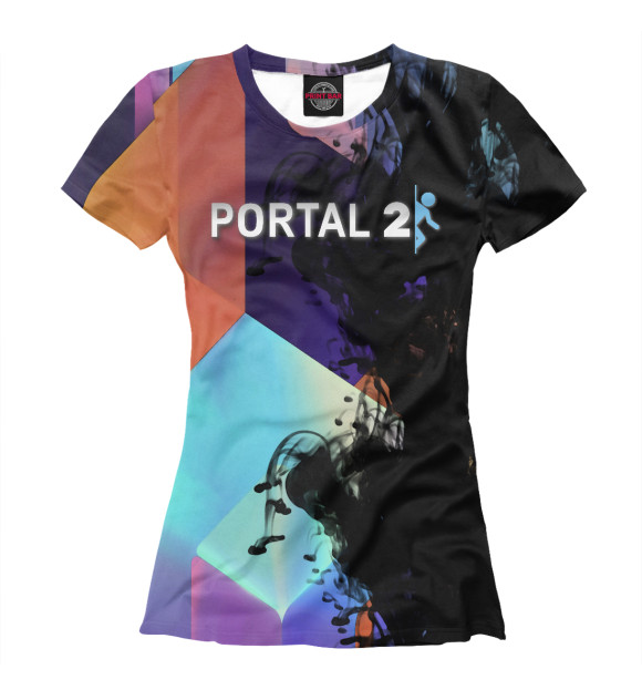 Футболка для девочек с изображением Portal | Портал цвета Белый