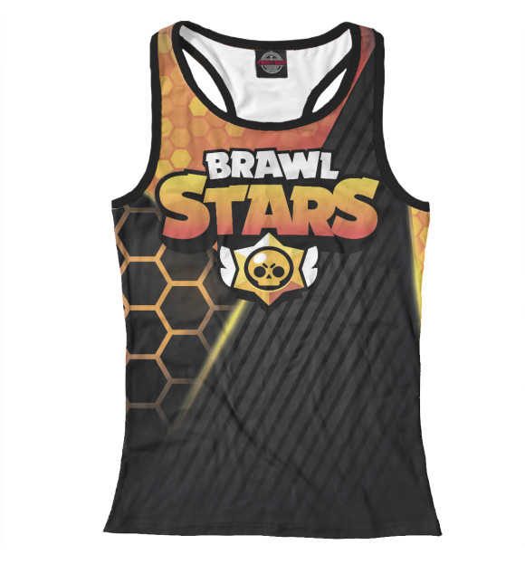 Женская майка-борцовка с изображением Brawl Stars цвета Белый