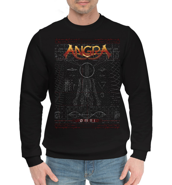 Мужской хлопковый свитшот с изображением Angra цвета Черный