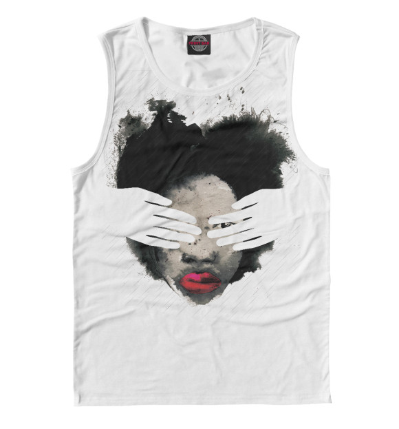 Мужская майка с изображением Ничего не вижу цвета Белый