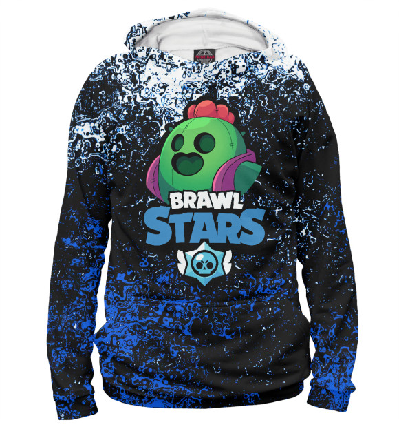 Мужское худи с изображением Brawl Stars цвета Белый
