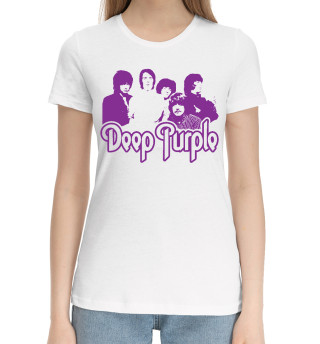 Хлопковая футболка для девочек Deep Purple
