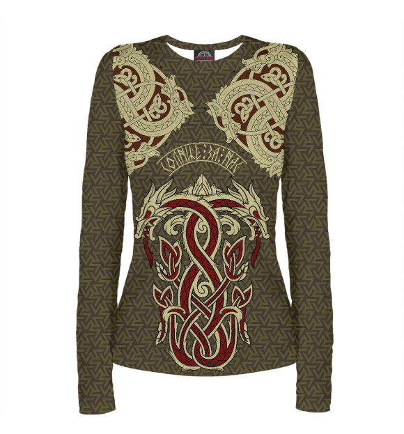 Женский лонгслив с изображением Предки цвета Белый