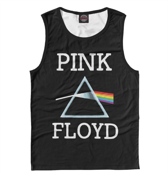 Майка для мальчика с притом Pink Floyd радуга цвета Белый Майка для мальчика с изображением Pink Floyd радуга цвета Белый
