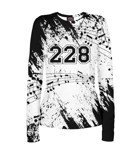 Женский лонгслив с изображением 228 цвета Белый