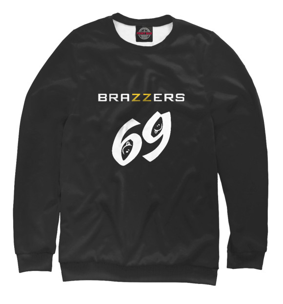Свитшот для девочек с изображением Brazzers 69 цвета Белый