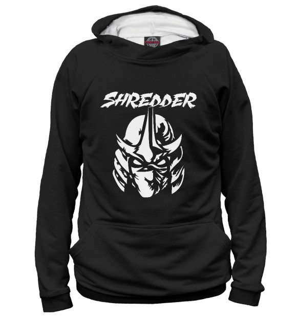 Женское худи с изображением Shredder цвета Белый