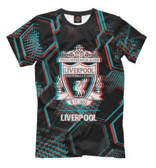 Мужская футболка Liverpool FC Glitch (фигуры)
