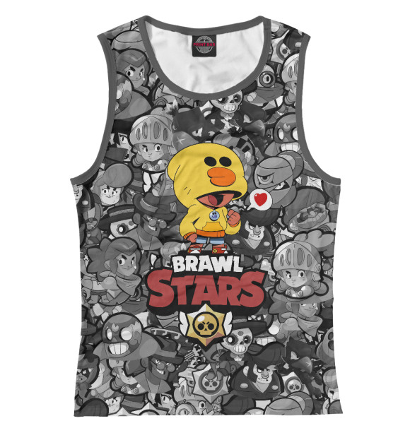 Майка для девочки с изображением Brawl Stars цвета Белый