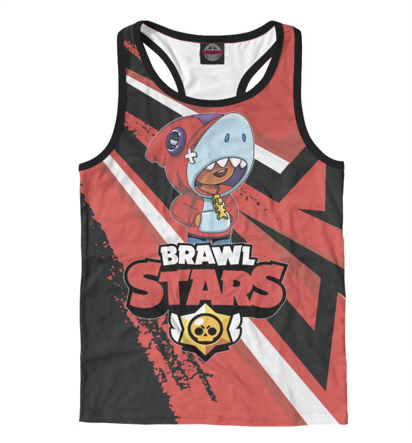 Мужская майка-борцовка с изображением Brawl Stars цвета Белый