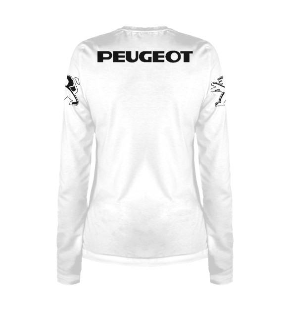 Женский лонгслив с изображением Peugeot цвета Белый