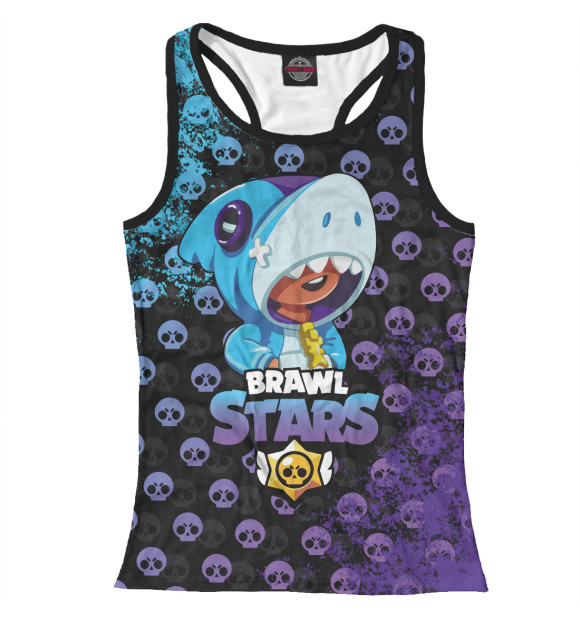 Женская майка-борцовка с изображением Brawl Stars цвета Белый