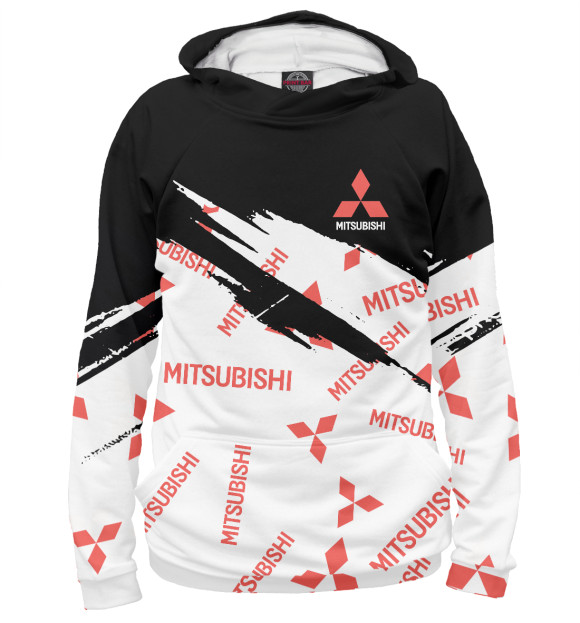 Женское худи с изображением Mitsubishi цвета Белый