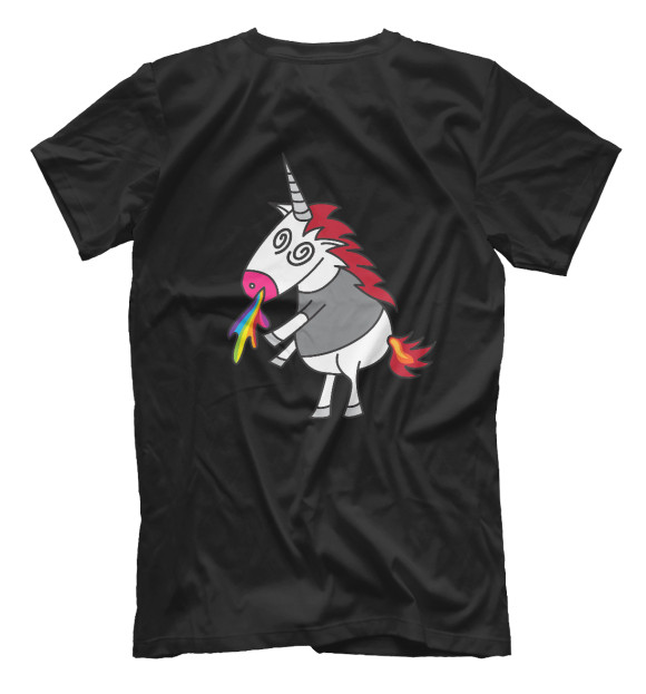 Мужская футболка с изображением Green Day Unicorn цвета Белый