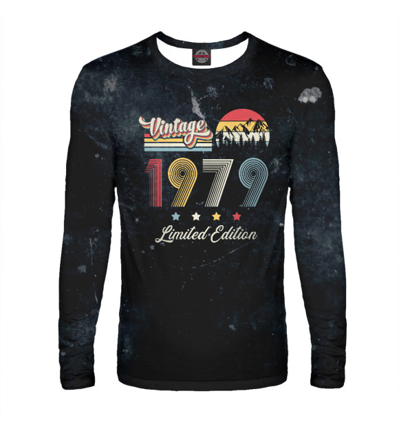Мужской лонгслив с изображением Vintage 1979 Retro Limited цвета Белый