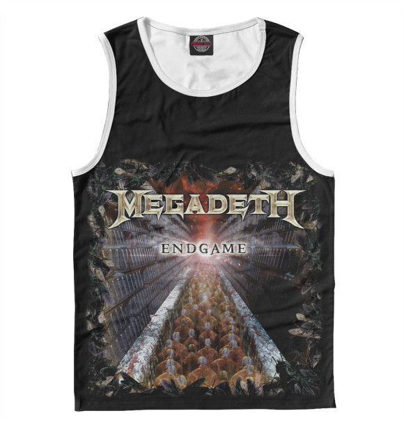 Майка для мальчика с притом Megadeth цвета Белый Майка для мальчика с изображением Megadeth цвета Белый