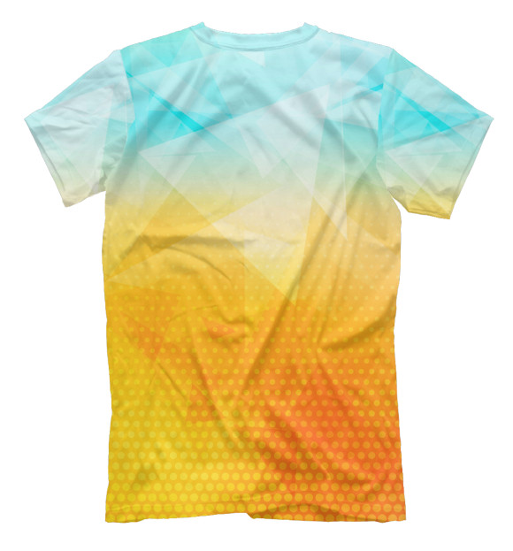 Мужская футболка с изображением Полигоны - Лед и Мёд цвета Белый