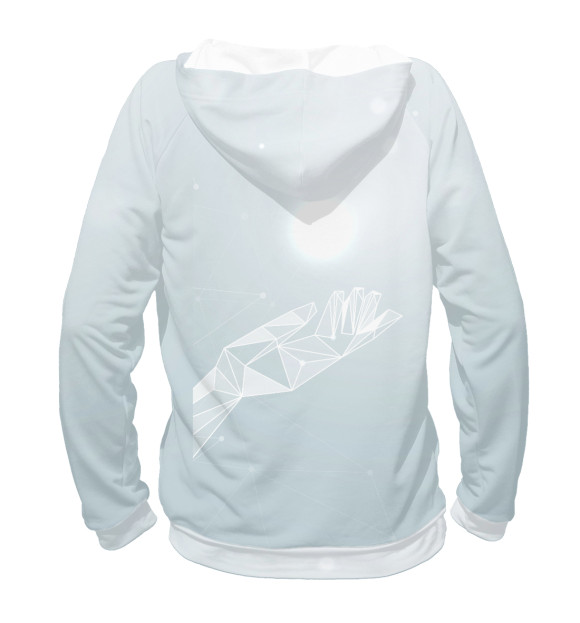 Мужское худи с изображением Геометрия цвета Белый