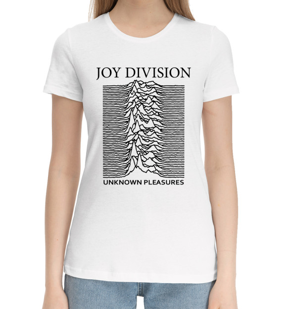 Женская хлопковая футболка с изображением Joy Division цвета Белый