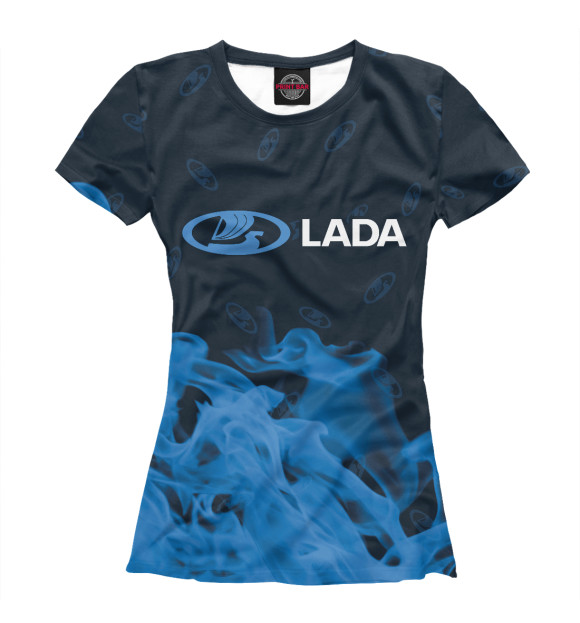 Женская футболка с изображением Лада / Lada цвета Белый
