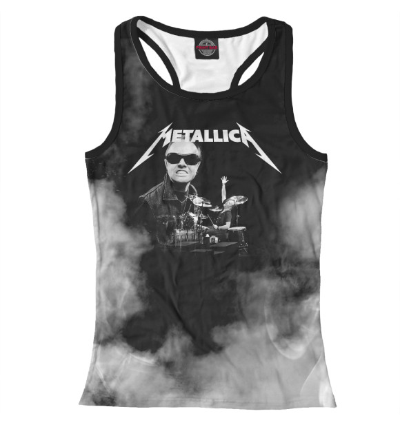 Женская майка-борцовка с изображением Metallica цвета Белый