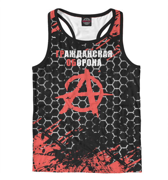 Мужская майка-борцовка с изображением Гражданская Оборона цвета Белый
