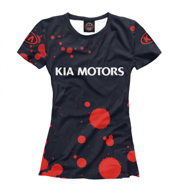 Женская футболка с изображением Kia Motors цвета Белый