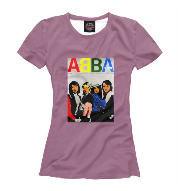 Футболка для девочек с изображением ABBA цвета Белый