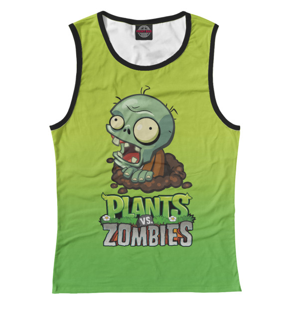 Майка для девочки с изображением Plants vs. Zombies цвета Белый