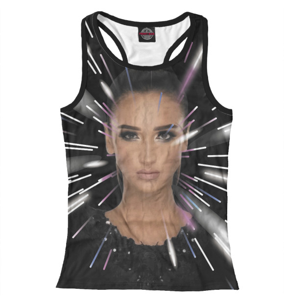 Женская майка-борцовка с изображением Ольга Бузова цвета Белый