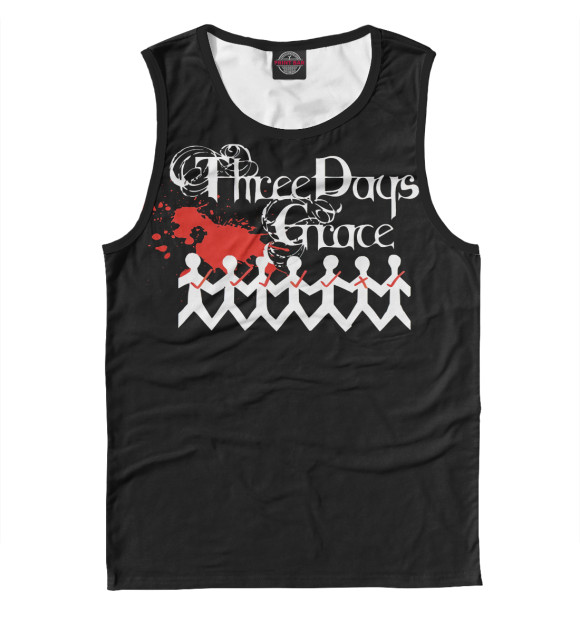 Мужская майка с изображением Three Days Grace цвета Белый