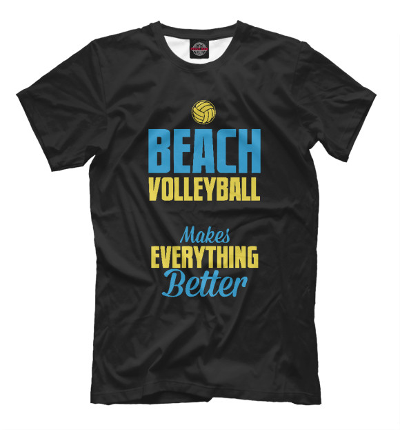 Футболка для мальчиков с изображением Beach Volleyball цвета Белый