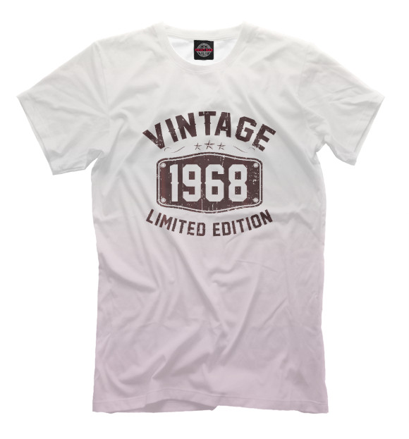 Мужская футболка с изображением Vintage 1968 цвета Белый