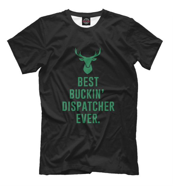 Мужская футболка с изображением Best Dispatcher цвета Белый