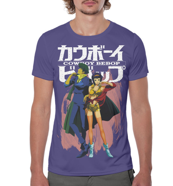 Мужская футболка с изображением Ковбой Бибоп цвета Белый