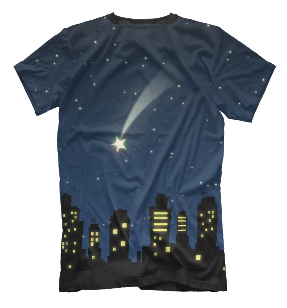 Футболка для мальчиков с изображением City night цвета Белый