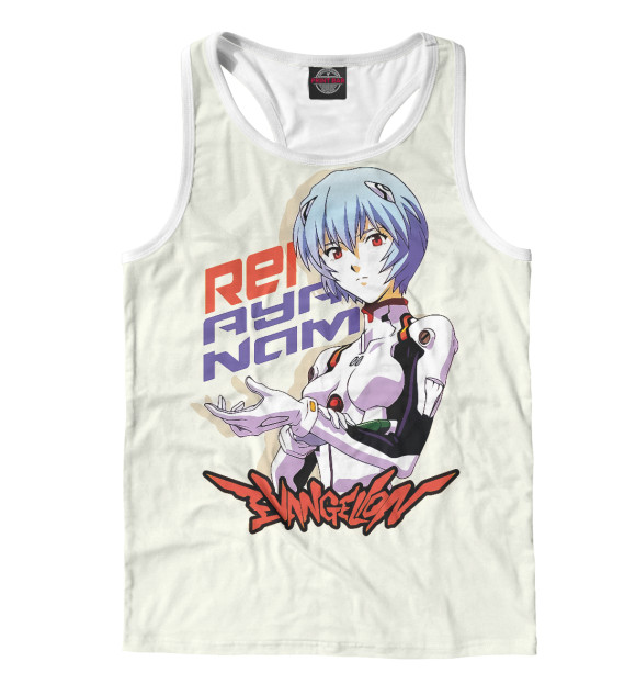 Мужская майка-борцовка с изображением Neon Genesis Evangelion цвета Белый