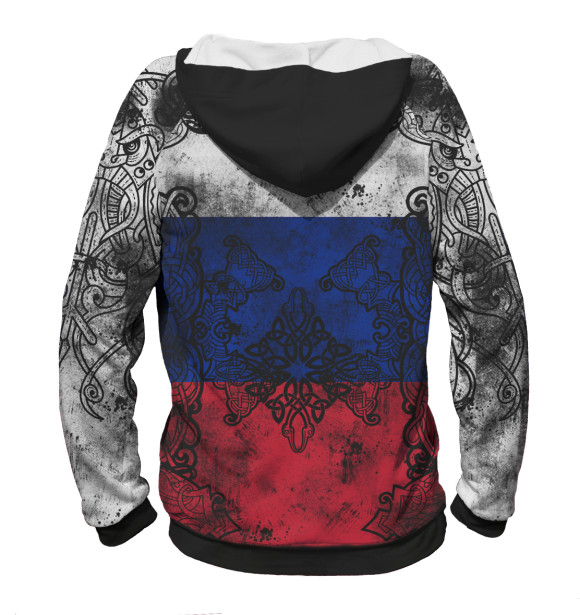 Мужское худи с изображением Герб цвета Белый