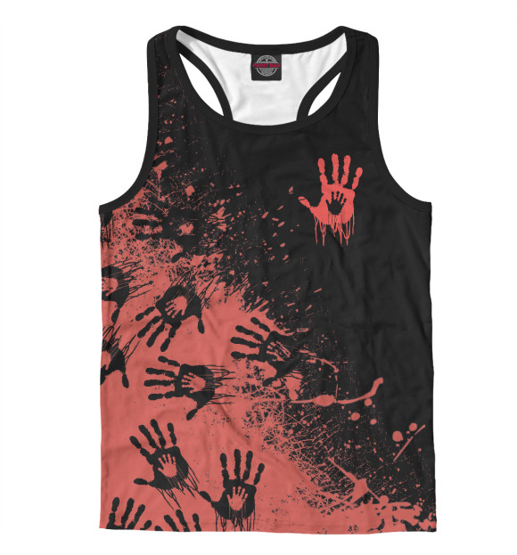 Мужская майка-борцовка с изображением Death Stranding цвета Белый