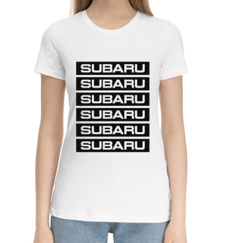 Хлопковая футболка для девочек SUBARU